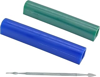 2Pcs T150 Carving Wax Ring Tube for Making Rings, Lost Wax Casting Supplies | Sturdy modeling wax tube easy to carve and machine, smooth inner surface, professional material for handmade ring