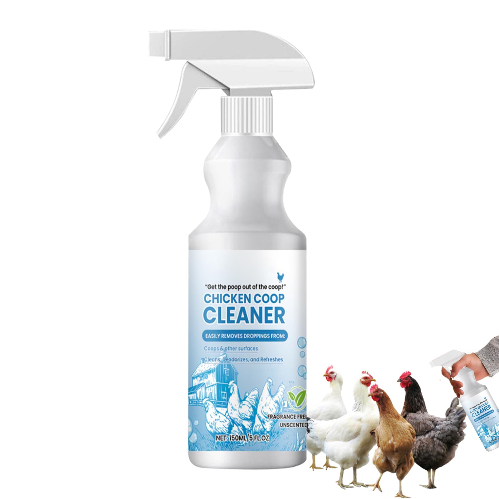 Chicken Coop Cleaner - Outdoor Coop Odor Eliminator,Chicken Cleaner And Deodoriz
