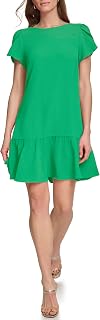 DKNY Tulip Sleeve Ruffle Hem Mini Dress Women's Dress