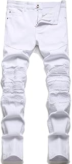 RXXKKK Mens Classic Zip Up Jeans Classic Fit Flex Jean