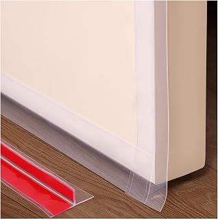 Benory T-Shaped Silicone Weather Stripping Door Seal, Clear, 1.38"W x 20 ft | Two adhesive faces secure the door seal strip to door edges. Door weather stripping helps reduce drafts, dust and noise