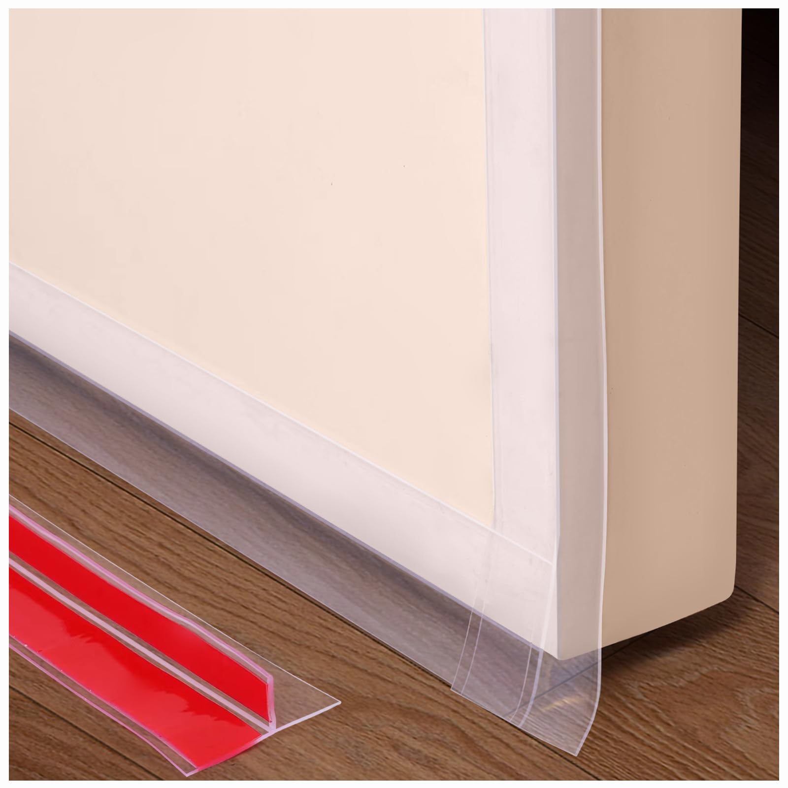 Benory T-Shaped Silicone Weather Stripping Door Seal, Clear, 1.38"W x 20 ft | Tw