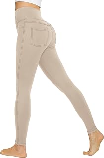 G4Free Women's High Waist Yoga Pants with Elasticated Pocket Yoga Leggings Yoga Sports Fitness Spandex Gym Trousers