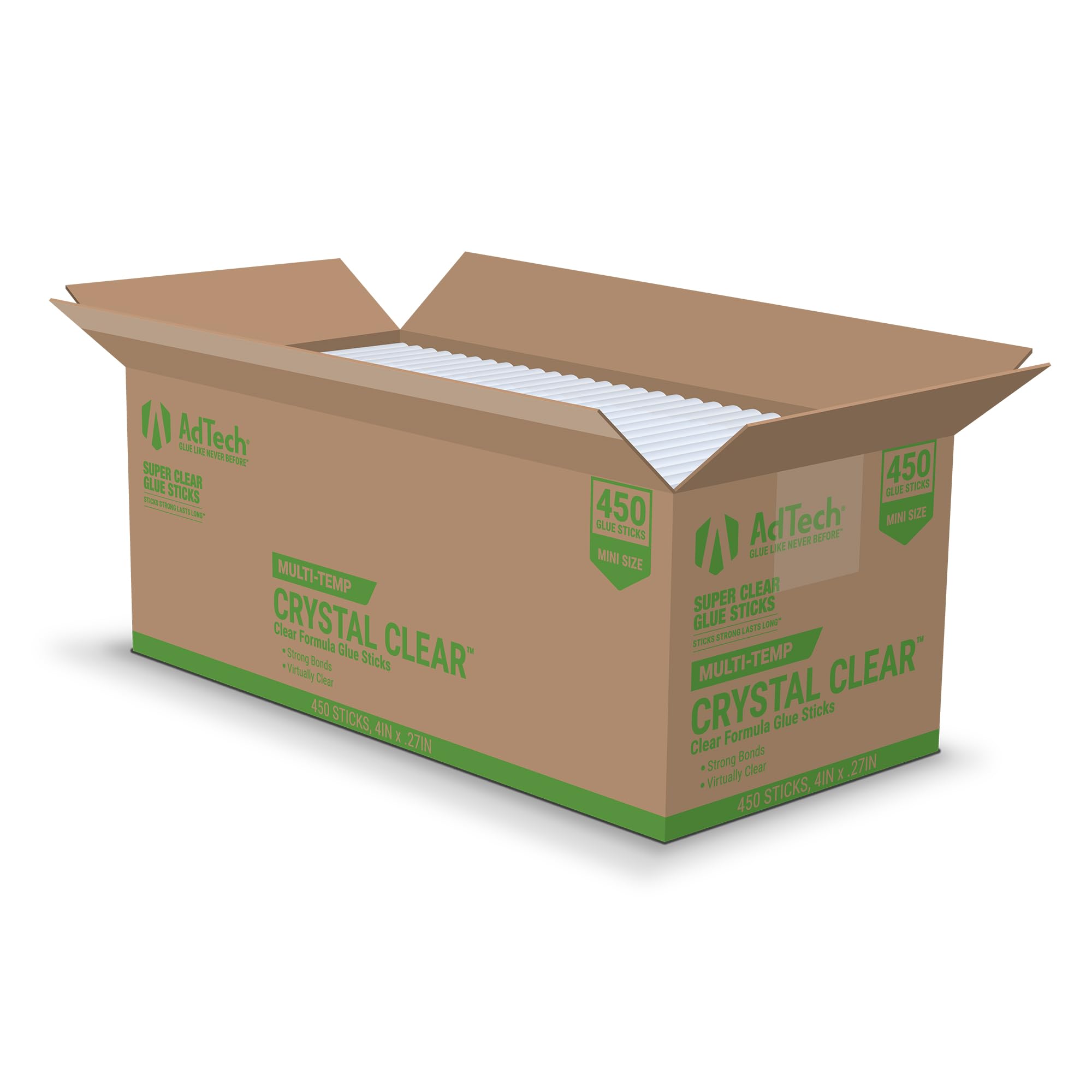 AdTech Hot Glue Sticks, 4 Inch Mini Size, Clear | Multi-Temperature, Quick Bondi