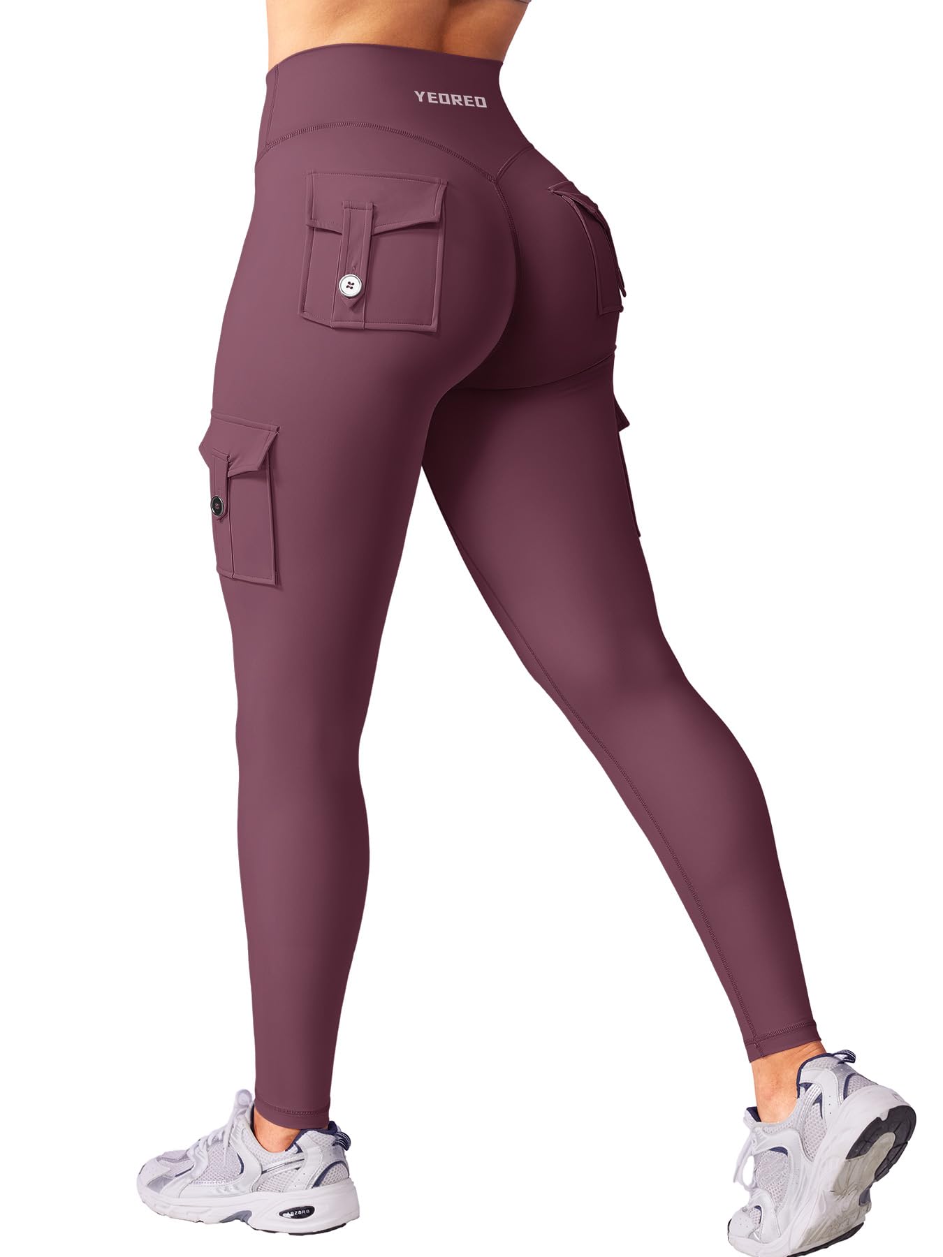 YEOREO CoreFlex Women's Workout Cargo Leggings with Pockets - Sports Leggings fo
