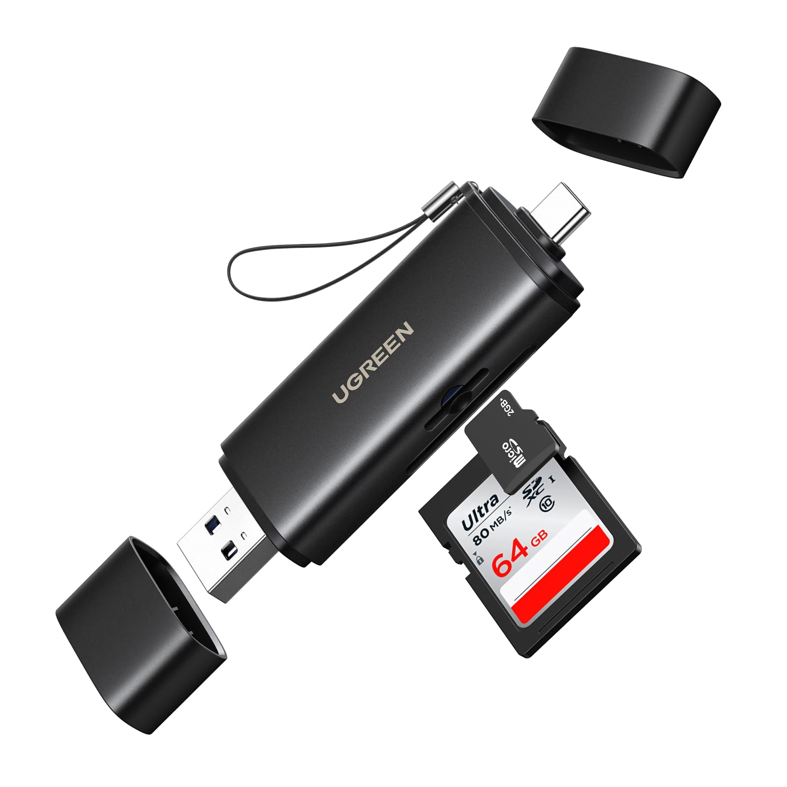 UGREEN SD Card Reader 2-in-1 USB C USB A Micro SD Card Reader (SD 4.0)
