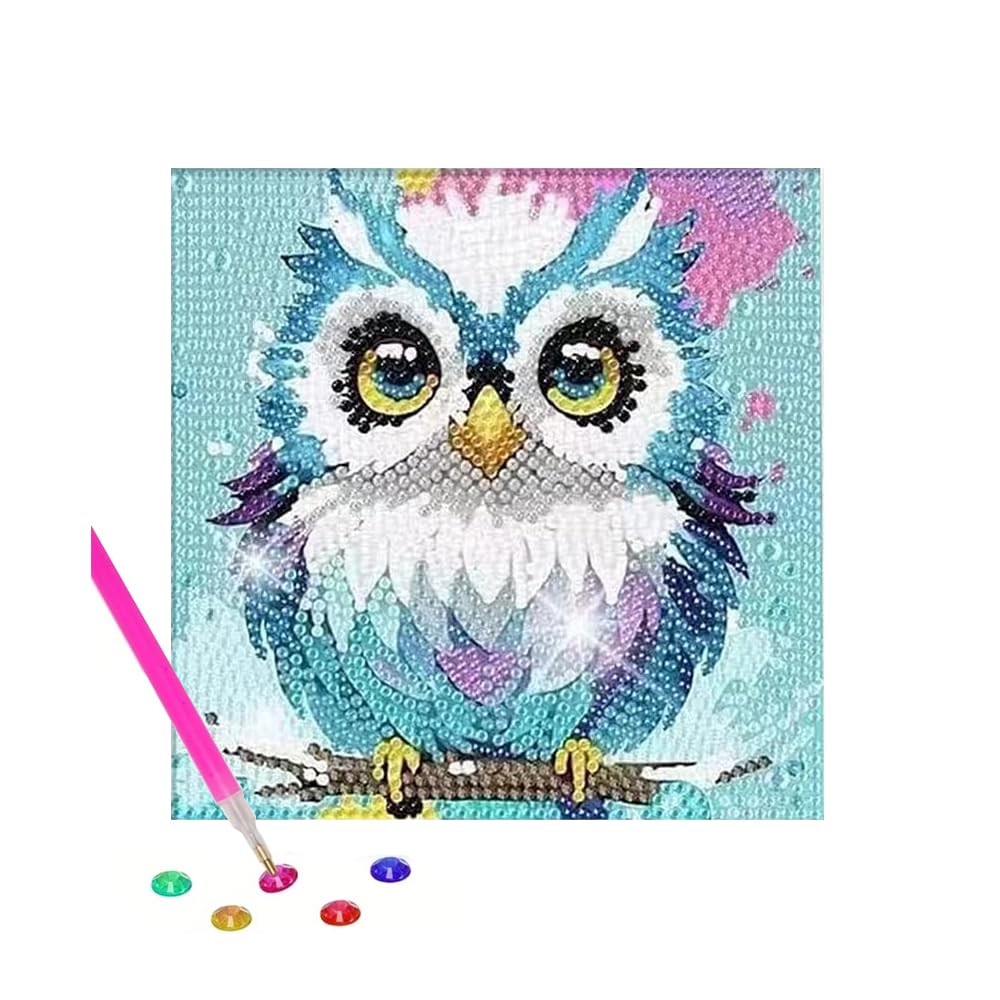 7x7 inch 5D Cartoon Wall Art Snowman Crystal Ball Diamond Painting Kit for Adult