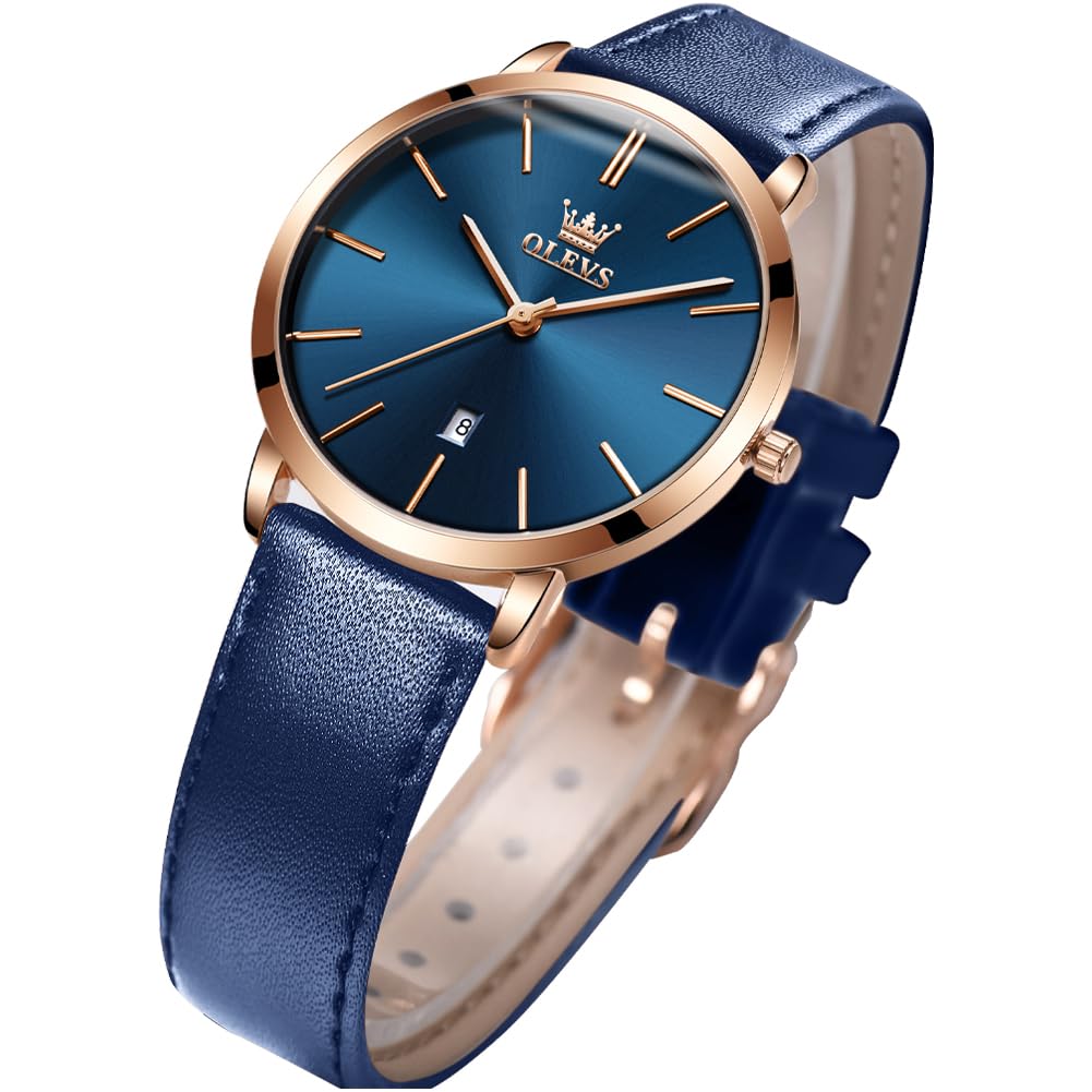 OLEVS Women Watches for Women Female Wrist Watch Leather Strap Waterproof Slim M