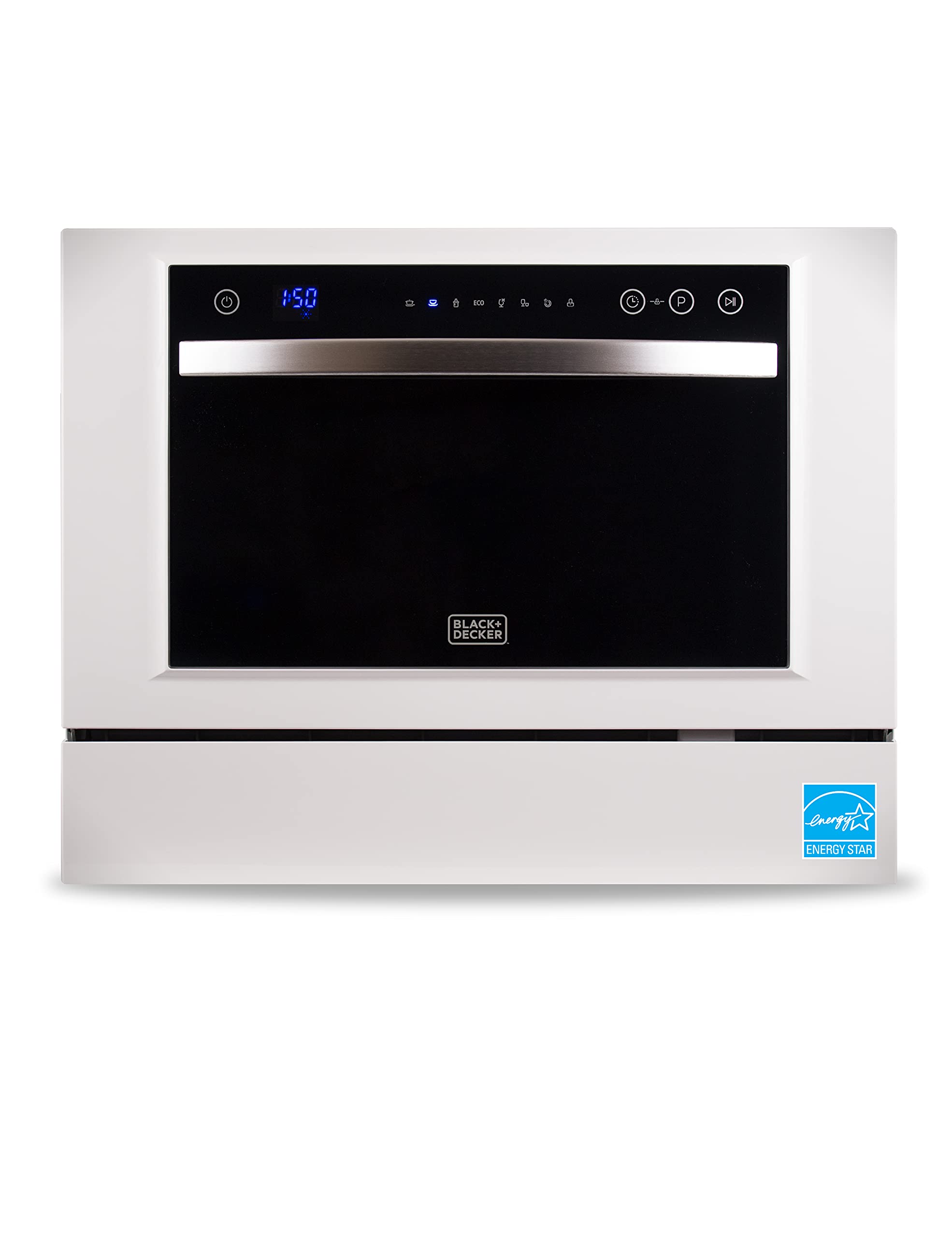 BLACK+DECKER Countertop Dishwasher, Energy Star Certified, BCD6W, White | Counte
