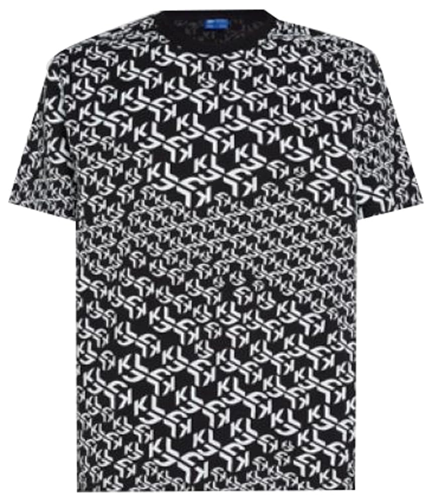 Karl Lagerfeld Jeans Uomo Regular Short Sleeve Monogram T-Shirt