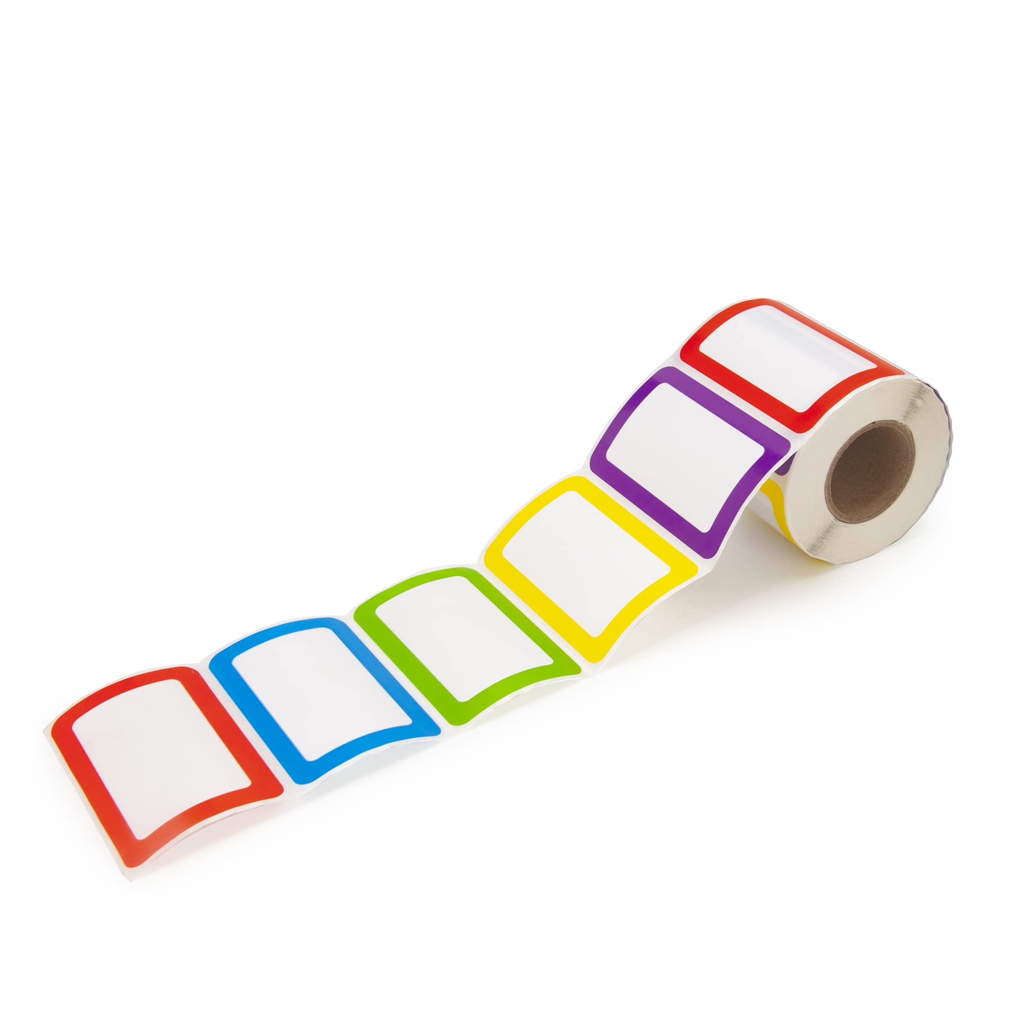 L LIKED 500 Pcs Colorful Name Tag Stickers, 3.5x2.25 in Adhesive Name Label | wi
