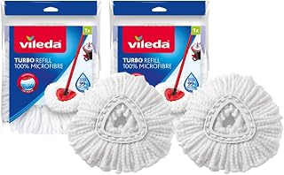 Vileda Turbo Mop Microfibre Refills, 2 Pack - Fits all Turbo spin mops