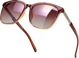 SIPHEW Womens Mirrored Sunglasses Polarized - Fashion Oversized Eyewear with UV400 Protection for Outdoor