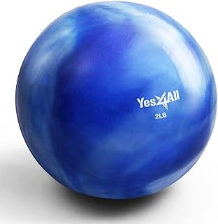 Yes4All Toning Ball Medicine Ball Weight Toning Exercise Ball Gym Ball for Home Gym & Desk Chair Fitness Use Marble/Diamond 0.9kg/1.36kg/1.81kg/2.26kg/3.17kg/3.62kg/4.5kg/4.98kg