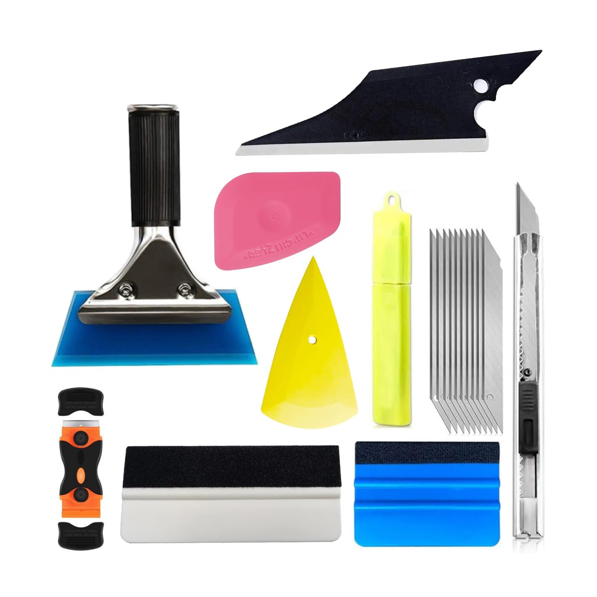 Mandark 18PCS Car Window Tint Tool Kit with Squeegees and Knife | Plastic rubber