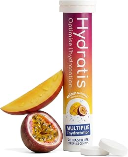HYDRATIS - 20 Electrolyte Hydration Tablets - Mango Passion | Improves Hydration and Promotes Energy - Isotonic Formula - Sport. Recovery. Wellness