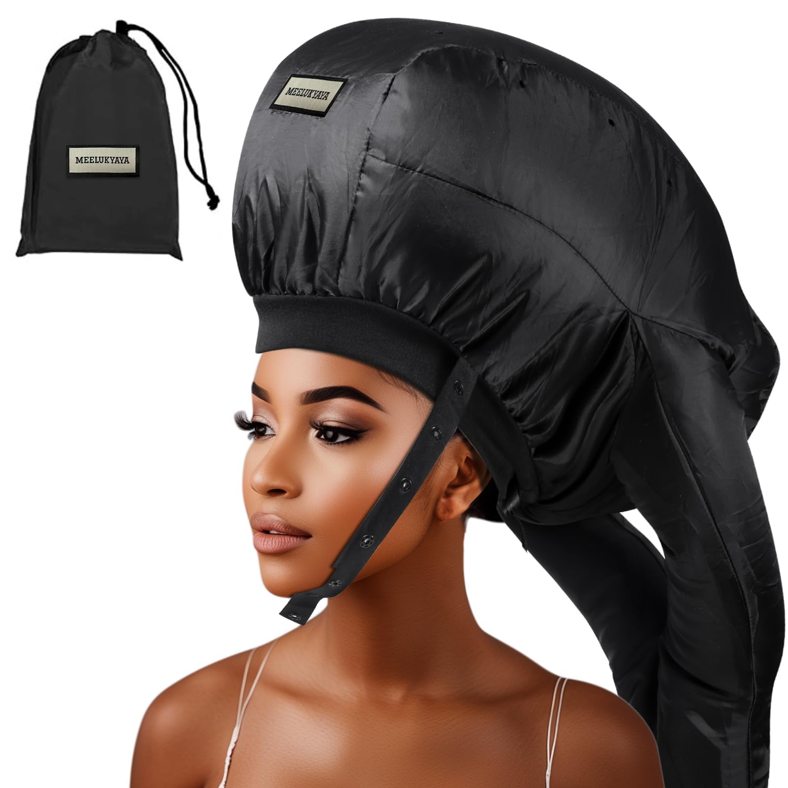 Hooded Hair Dryer Bonnet,Upgraded Dual-Tubes Even Heat Blow,Hands Free Drying fo