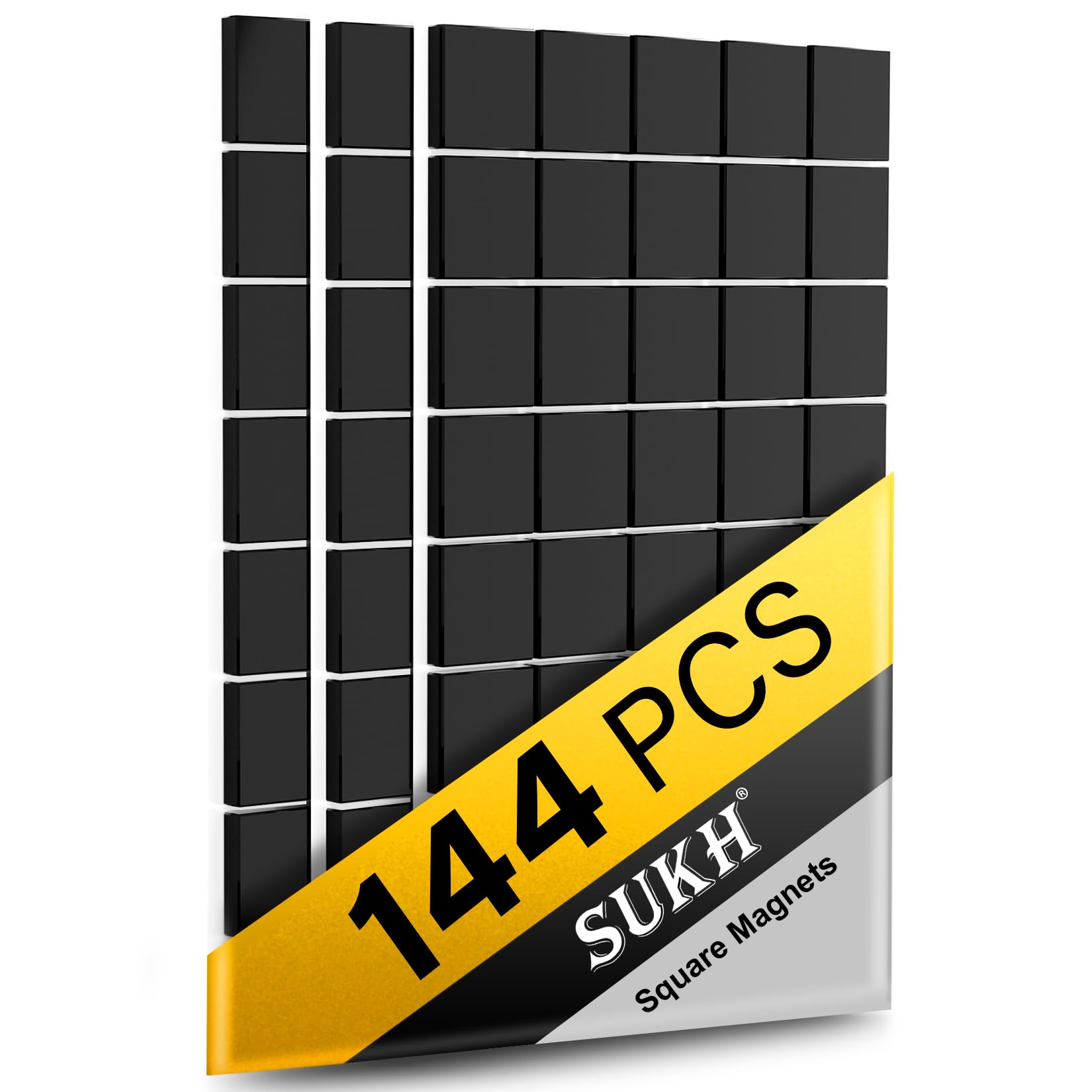 144Pcs Square Magnets Magnetic Tape Strip - Magnet Sheets Magnets with Adhesive 