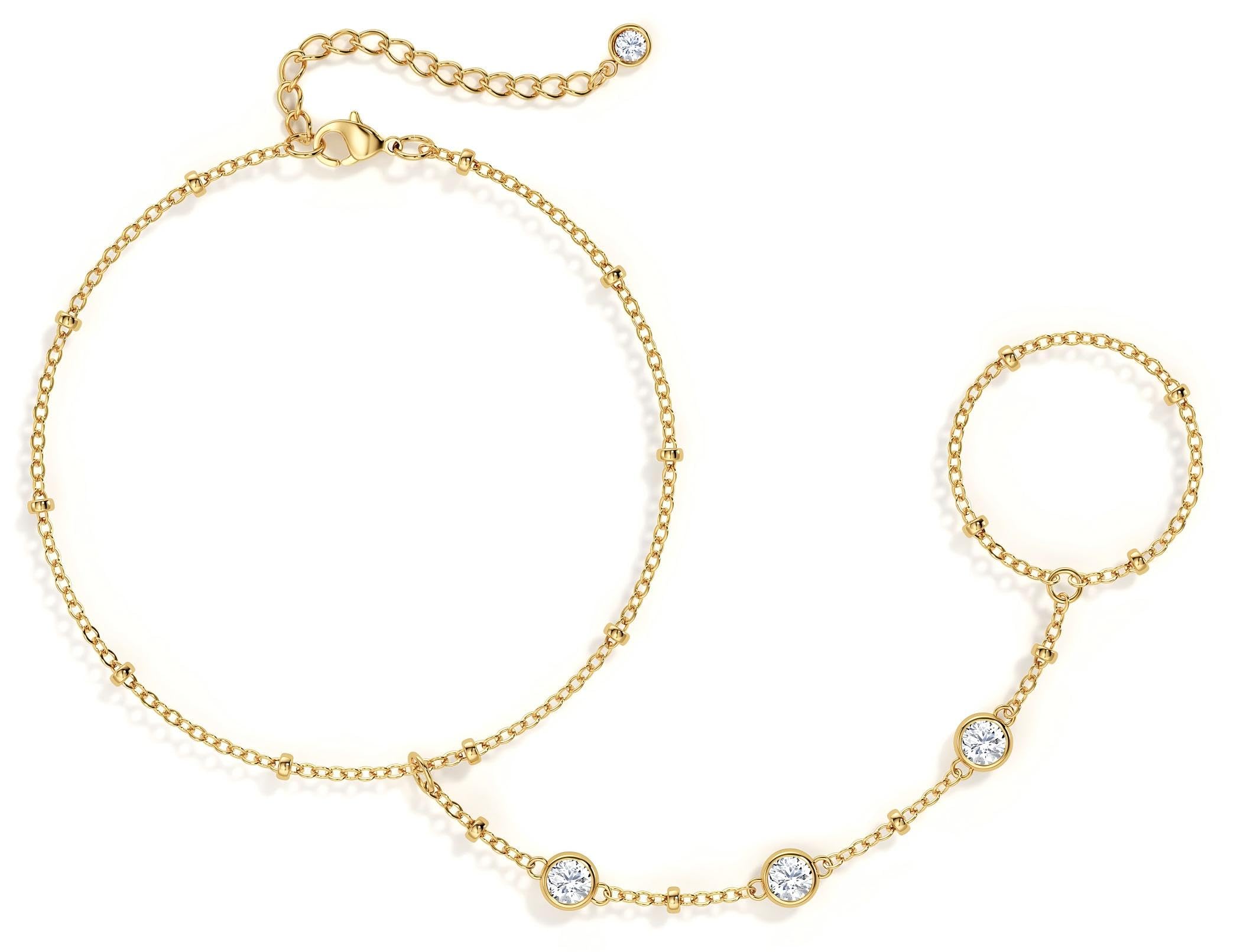 Dearmay Gold Bracelets for Women Waterproof, 14K Gold Plated Minimalist Bracelet