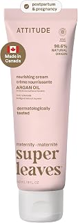 ATTITUDE Pregnancy Nourishing Body Cream, Made in Canada, EWG Verified, Dermatologically Tested, Plant and Mineral-Based, Vegan Maternity Products, Argan Oil, 240 mL