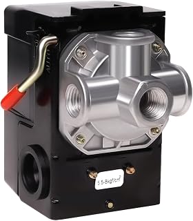 Ketofa LF10-4H Pressure Switch, 4 Port Air Compressor Pressure Switch Replacement NPT1/4 95-125 PSI 20A