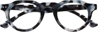 OPULIZE RIO Lunettes de Lecture Anti-Lumière Bleue - Monture Partie Supérieure Droite - Bleu Écaille de Tortue - Hommes et Femmes - B53-3 - +1.00