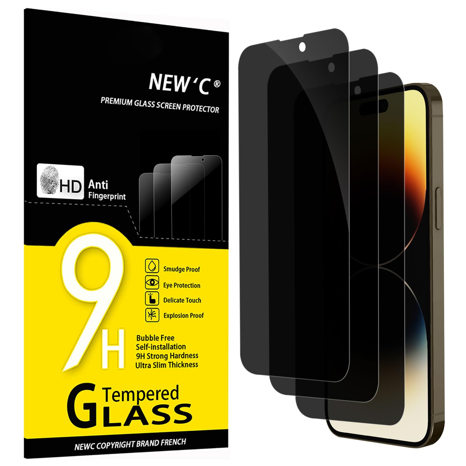NEW'C Privacy Screen Protector for iPhone 14 Pro Max