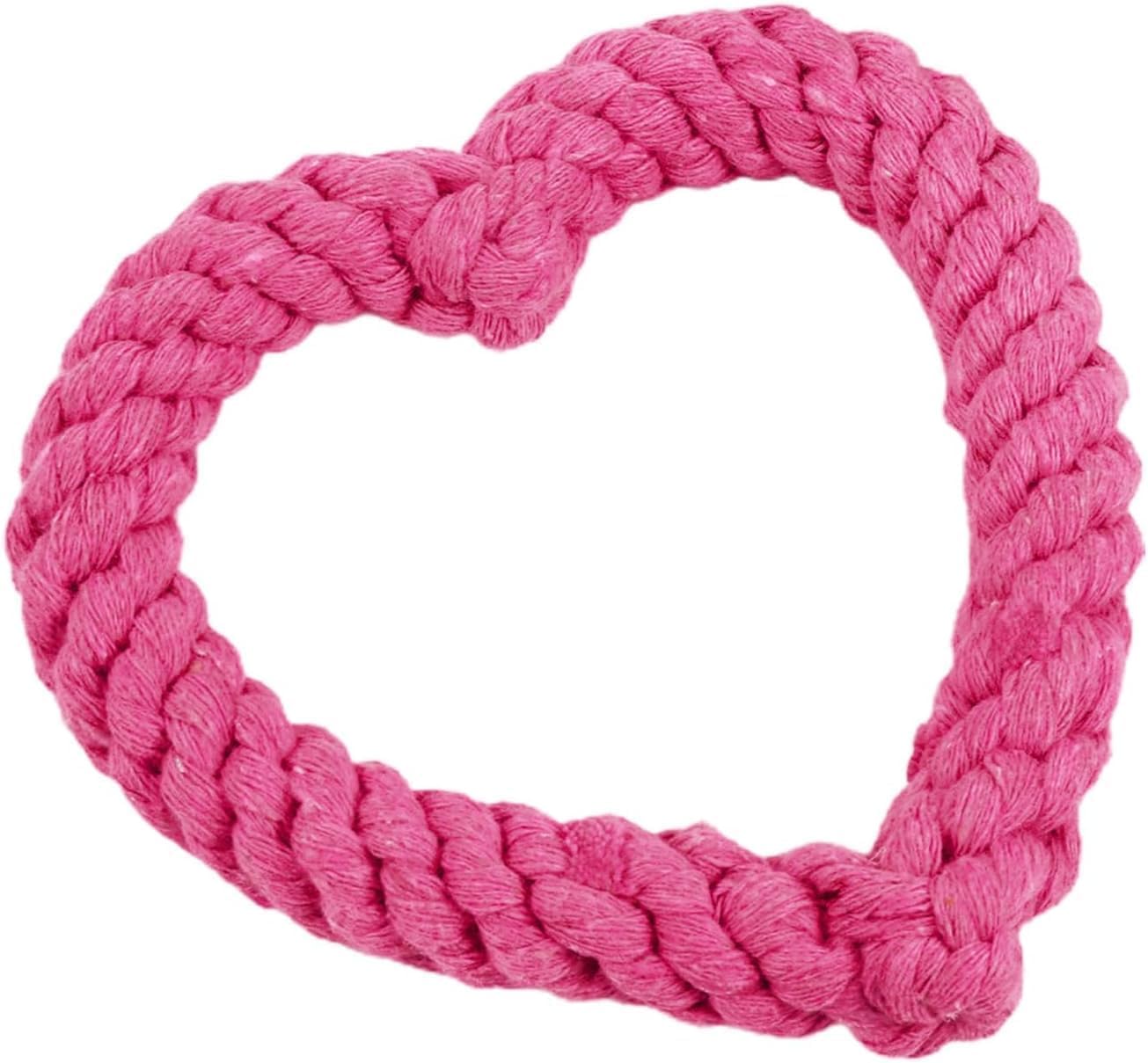 Pink Cute Dog/Cat Chew Toys, Dog Toys for Chewers, Heavy Duty Dental Dog Rope To