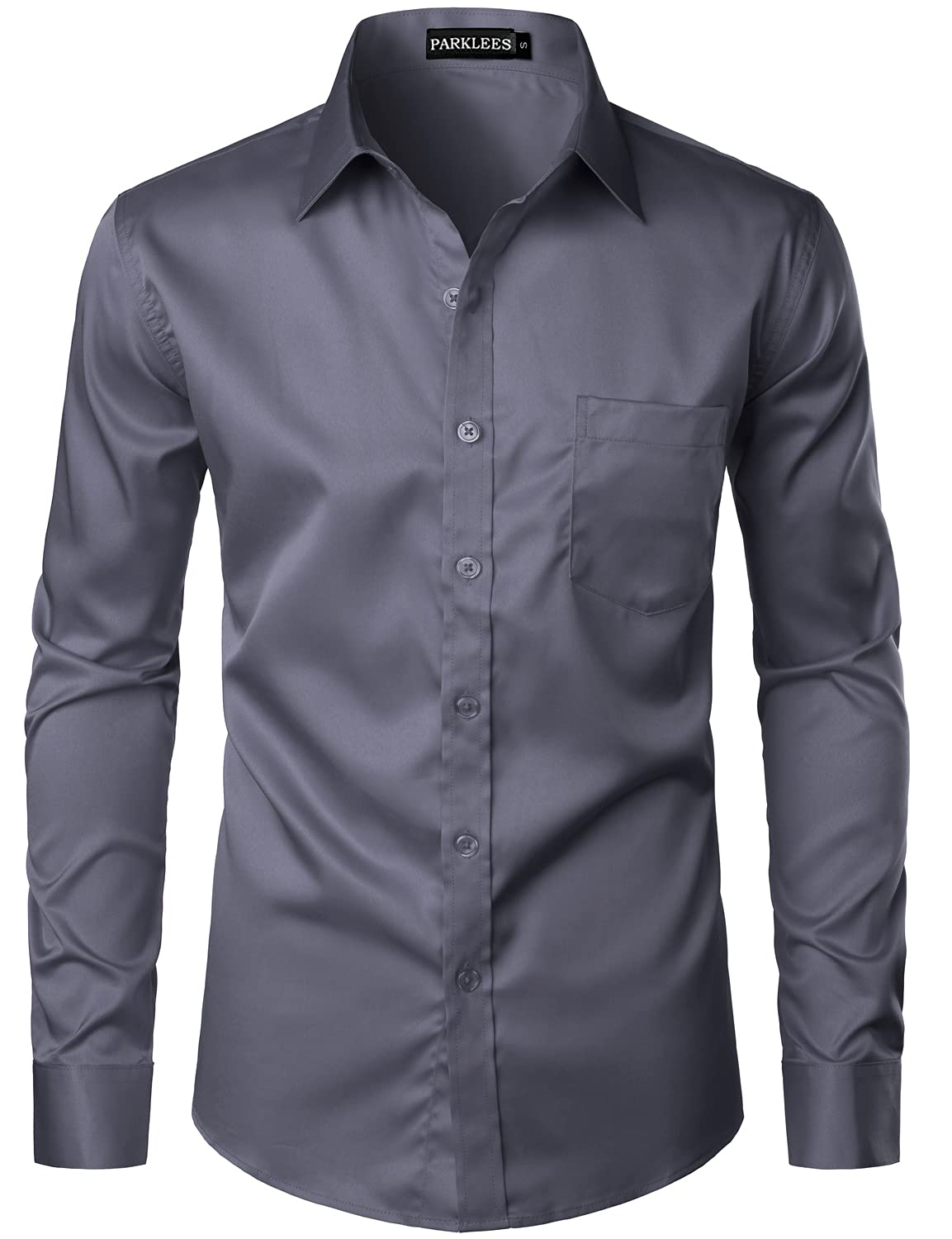 Parklees Men's Shirt, Urban, Fashionable, Casual, Business, Slim Fit, Long Sleev