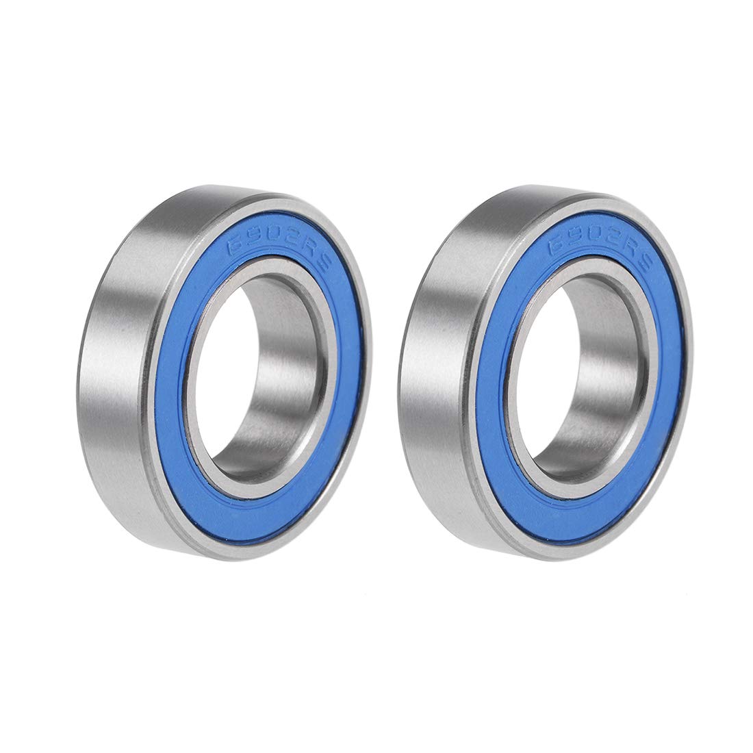 sourcing map 6902-2RS Deep Groove Ball Bearings 15mm x 28mm x 7mm Double Sealed 