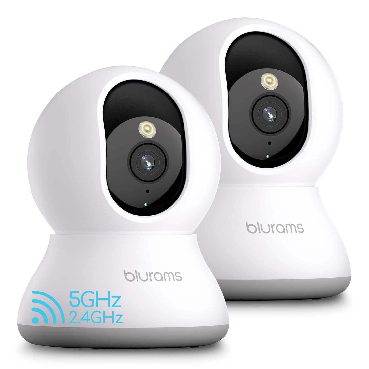 blurams 5G Cameras for Home Security, 360° PTZ Pet/Dog Indoor Camera, 2Pack | 2K