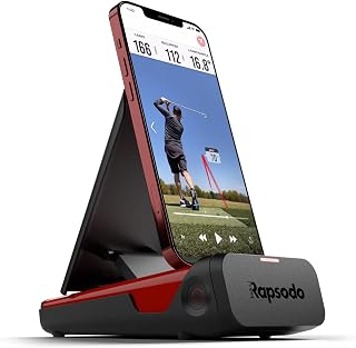 Rapsodo Mobile Launch Monitor Golf Simulator | MLM iPhone & iPad Only | Indoor & Outdoor Swing Analyzer & Tracker | GPS Satellite View | Ball Speed, Club Speed & Launch Angle Data