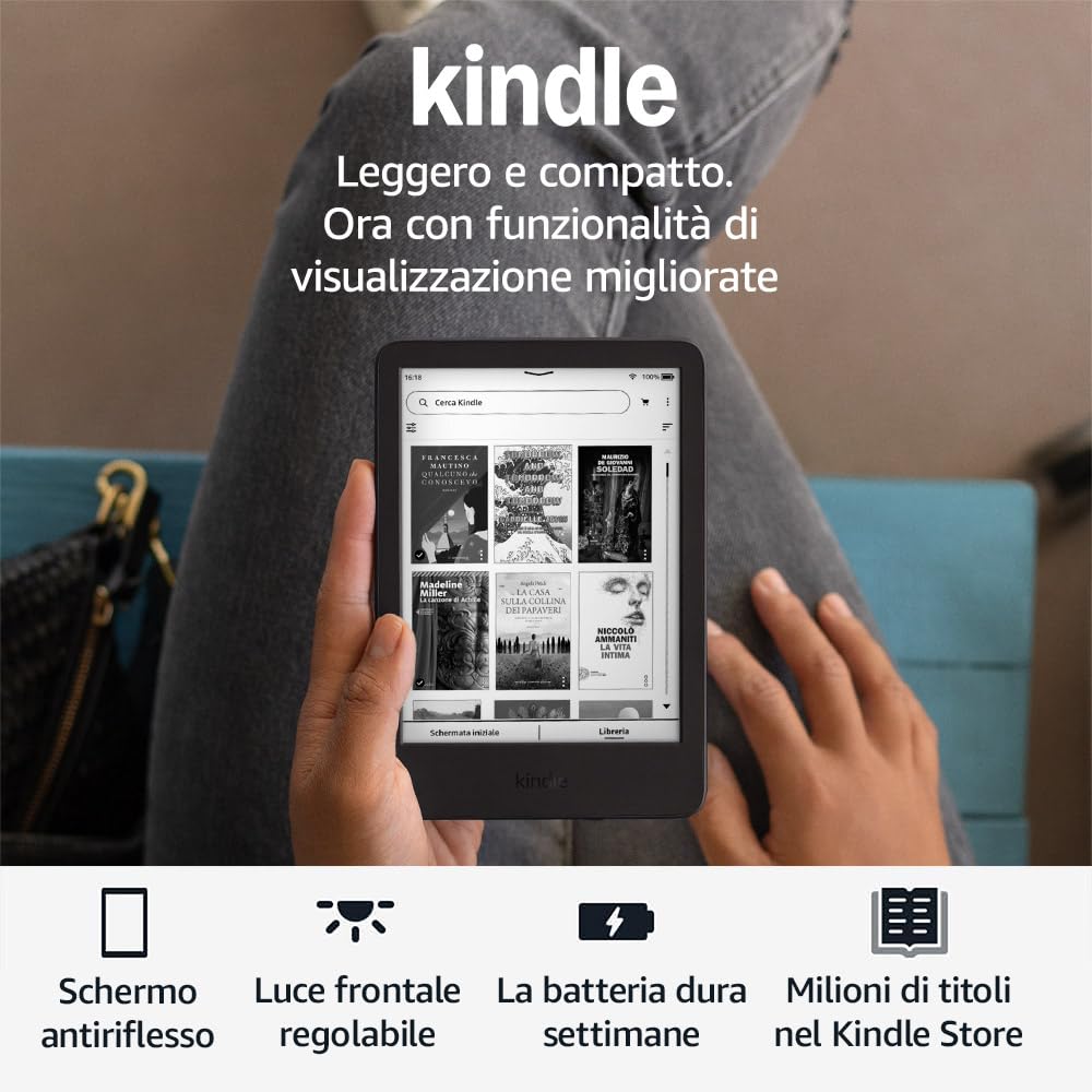Amazon Kindle 16 GB (2024 model) - Light and compact, with fast page turns, and 