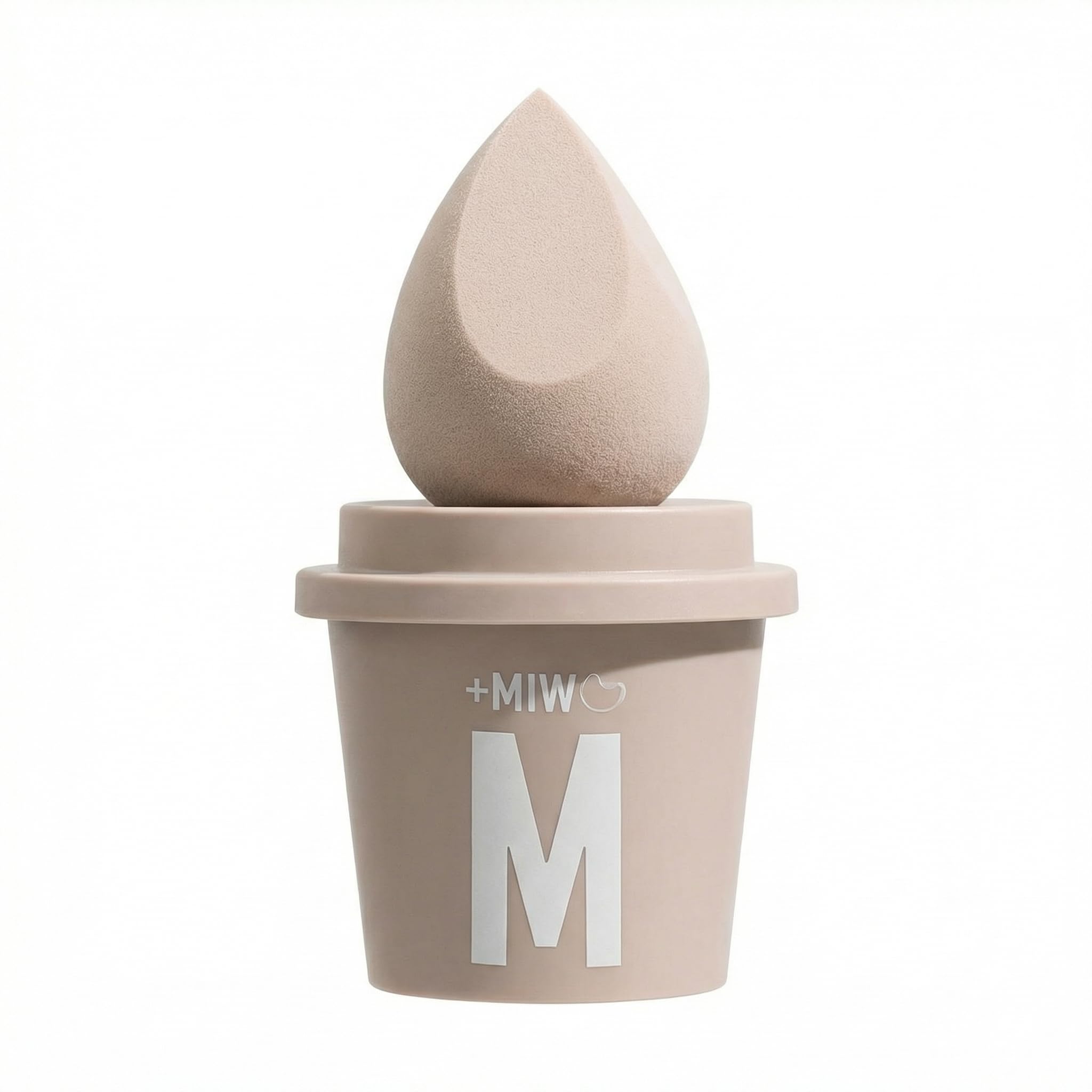White Coffee Cup Makeup Sponge Holder with Breathable Design for Storing Beauty 