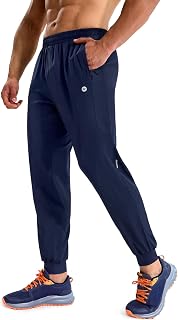 MIER Mens Joggers Pants Lightweight Workout Gym Joggers Sweatpants with Zipper Pockets