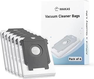 WAIKAS 6 Bolsas para iRobot Roomba Series i & s & j, 104 105 405 504 505 705 706 Combo 10 Max, 2 Essential, i1+ i3+ i4+ i5+ i6+ i7+ i8+ s9+ j5+ j6+ j7+ s9+ j9+ Plus, Bolsas para Roomba Robot Aspirador