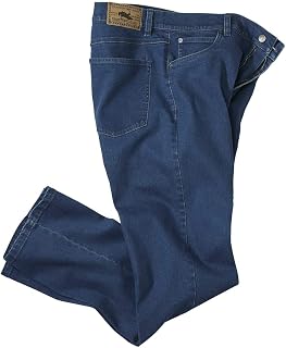 ATLAS FOR MEN - Straight Cut Jeans for Men UK - Zip Fly Stretch Fabric Comfort Regular Fit Mens Jeans - Small to Big and Tall UK Sizes 28-50