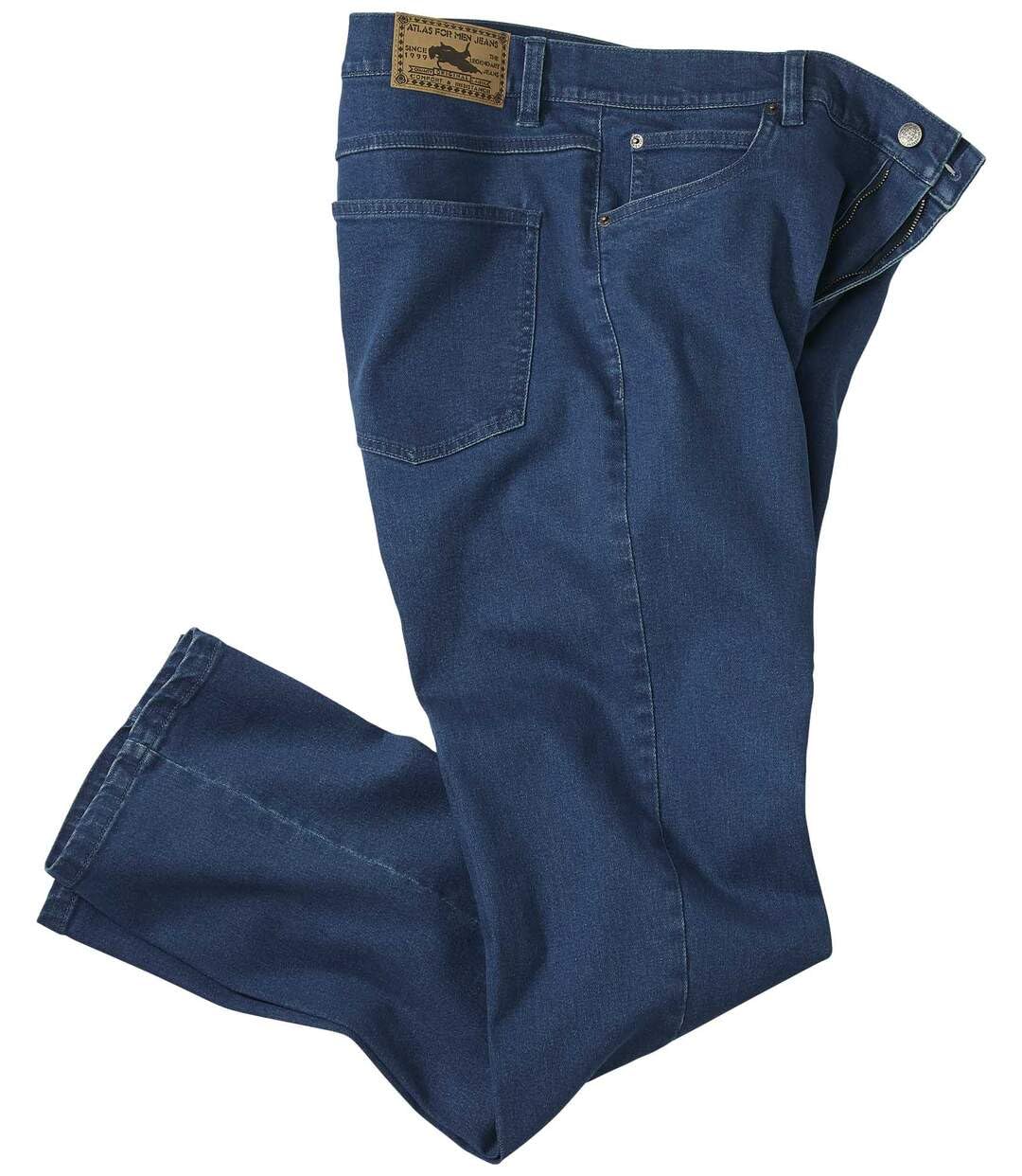 ATLAS FOR MEN - Straight Cut Jeans for Men UK - Zip Fly Stretch Fabric Comfort R