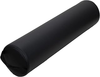ForPro Full Round Massage Table Bolster Pillow, 26" L x 6" R, Black | Soft Foam Bolster Pillow for Massage and Yoga | Oil and Stain-Resistant | Neck, Knee & Ankle Support, Spa Table Cushion