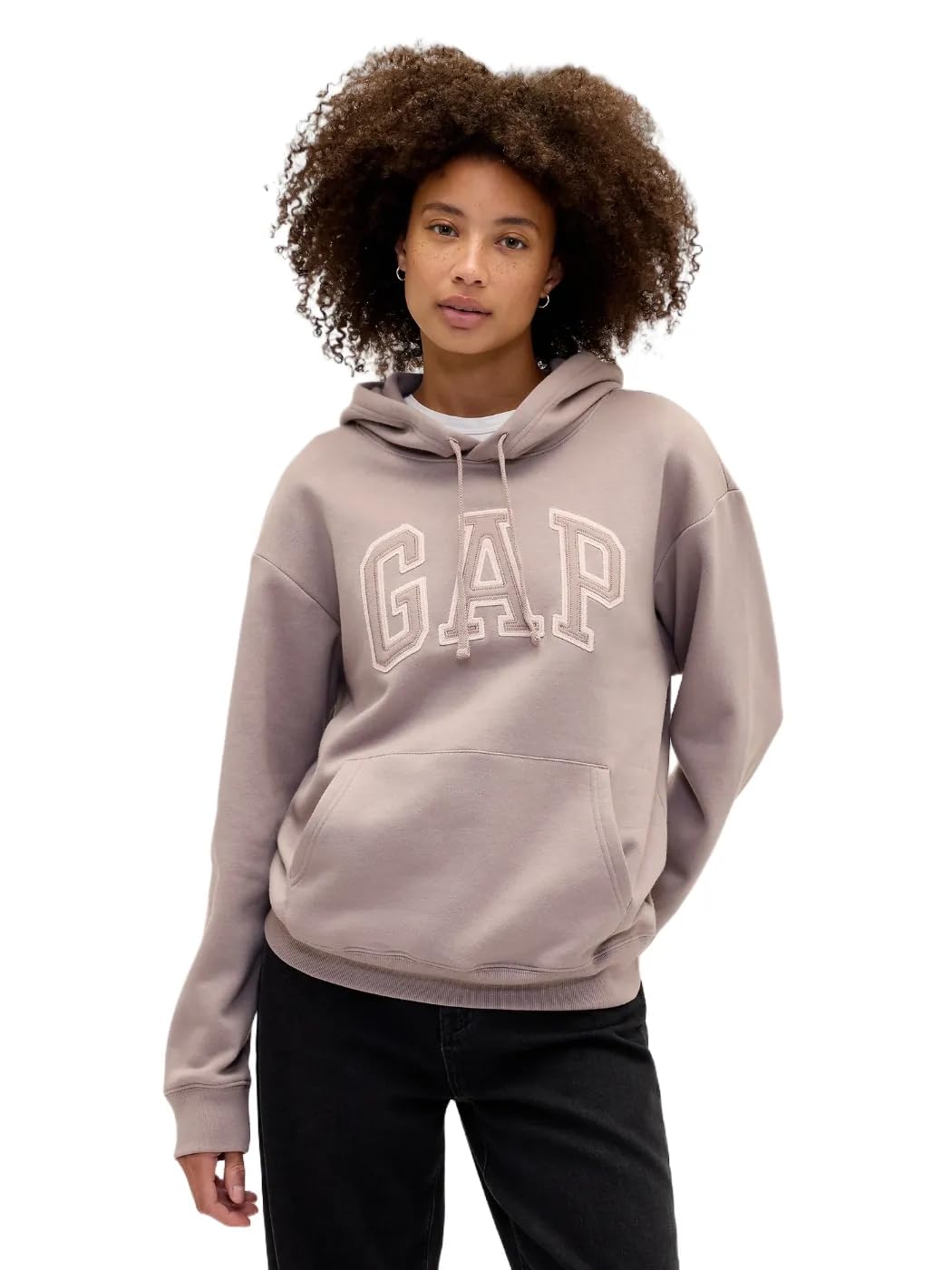 GAP Women's Mini Arch Logo High-low Pullover Hoodie Sweatshirt (pack of 1)