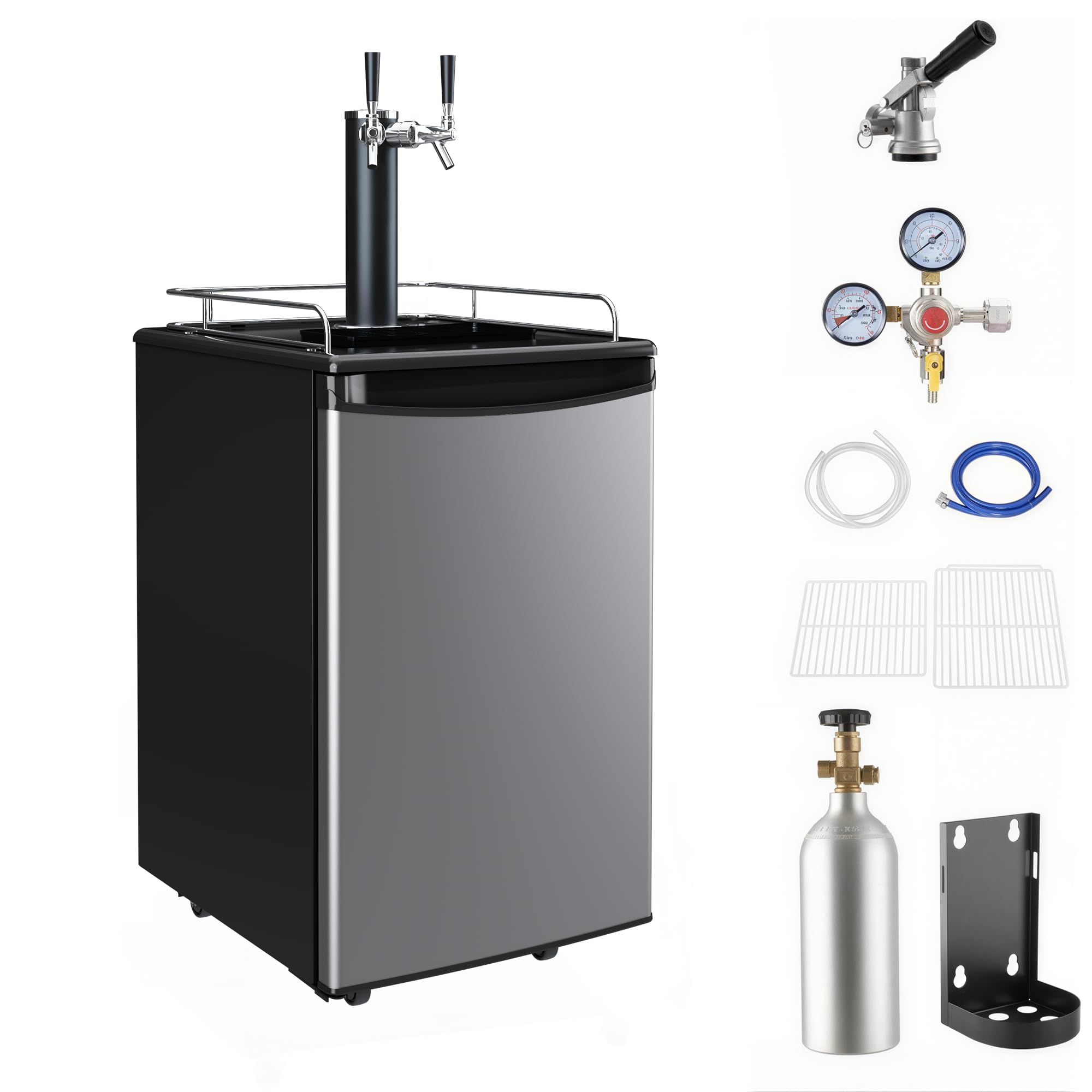 Commercial Draft Beer Kegerator, Keg Refrigerator for D System | Full‑Size Compl