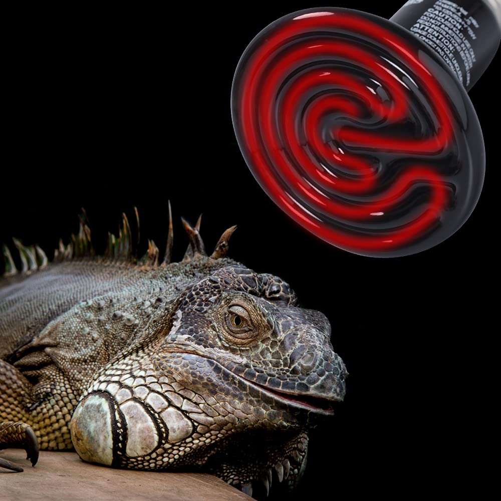 25W 2-Pack Ceramic Heat Lamp Bulb Infrared Reptile Heat Emitter Heater Lamps Bul