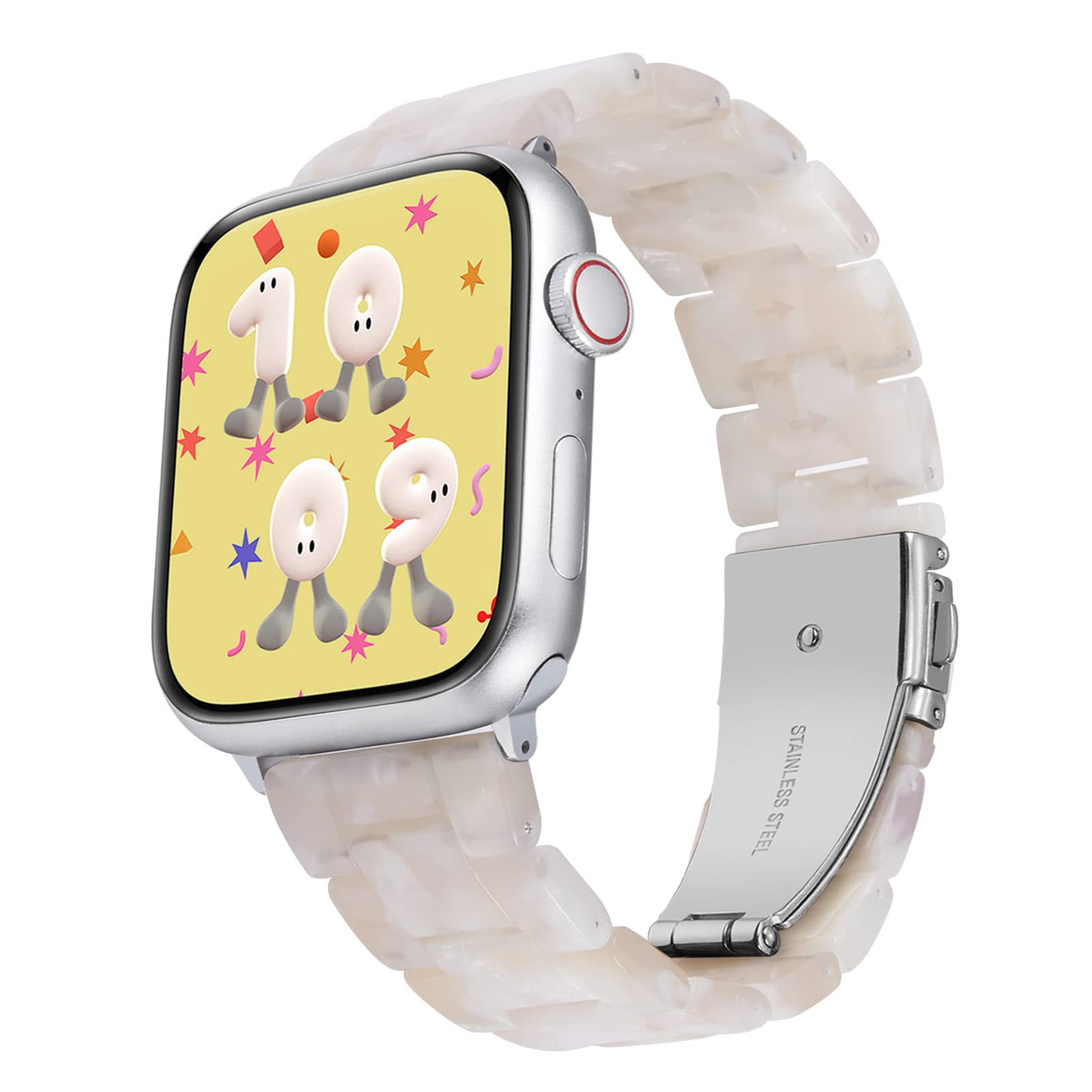 BINLUN Resin Band Compatible with Apple Watch Band 44mm 45mm 46mm 49mm 38mm 40mm