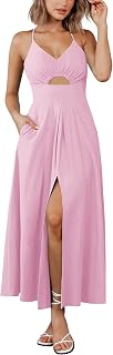 BTFBM Women 2026 Spaghetti Strap Midi Summer Dresses