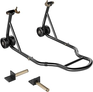 SPECSTAR Motorcycle Paddock Stand Set ,Rear & Front Lift, Adjustable, Steel | Heavy-duty Steel Paddock Stand Set for Secure Front and Rear Lifting, Adjustable Arms, Non-slip Pads, Fits Most Motorcycles