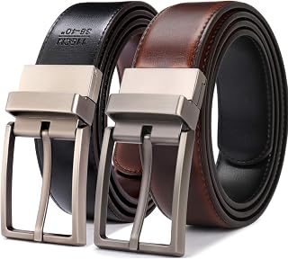 Mens Belt, 1.25" Reversible Belt, Gift for Men, Casual, Golf Trousers, Shirts, One Back for 2 Sides