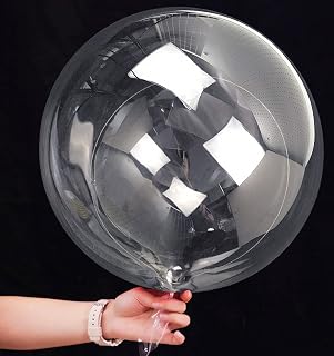 20 Inch Bobo Balloons, 10 Pcs Clear Bobo Balloon, Large Bubble Balloons | Transparent Bubble Balloon for Christmas Wedding Birthday Party Decoration
