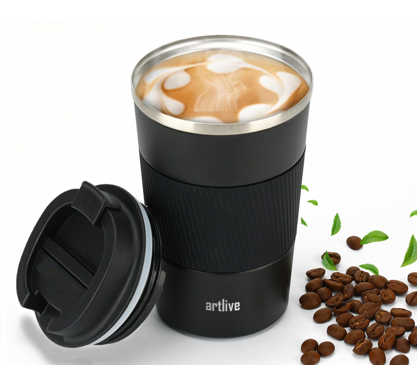 Artlive Coffee Cup, Reusable, Insulated & Double Wall Travel Mug - Travel Cup Th