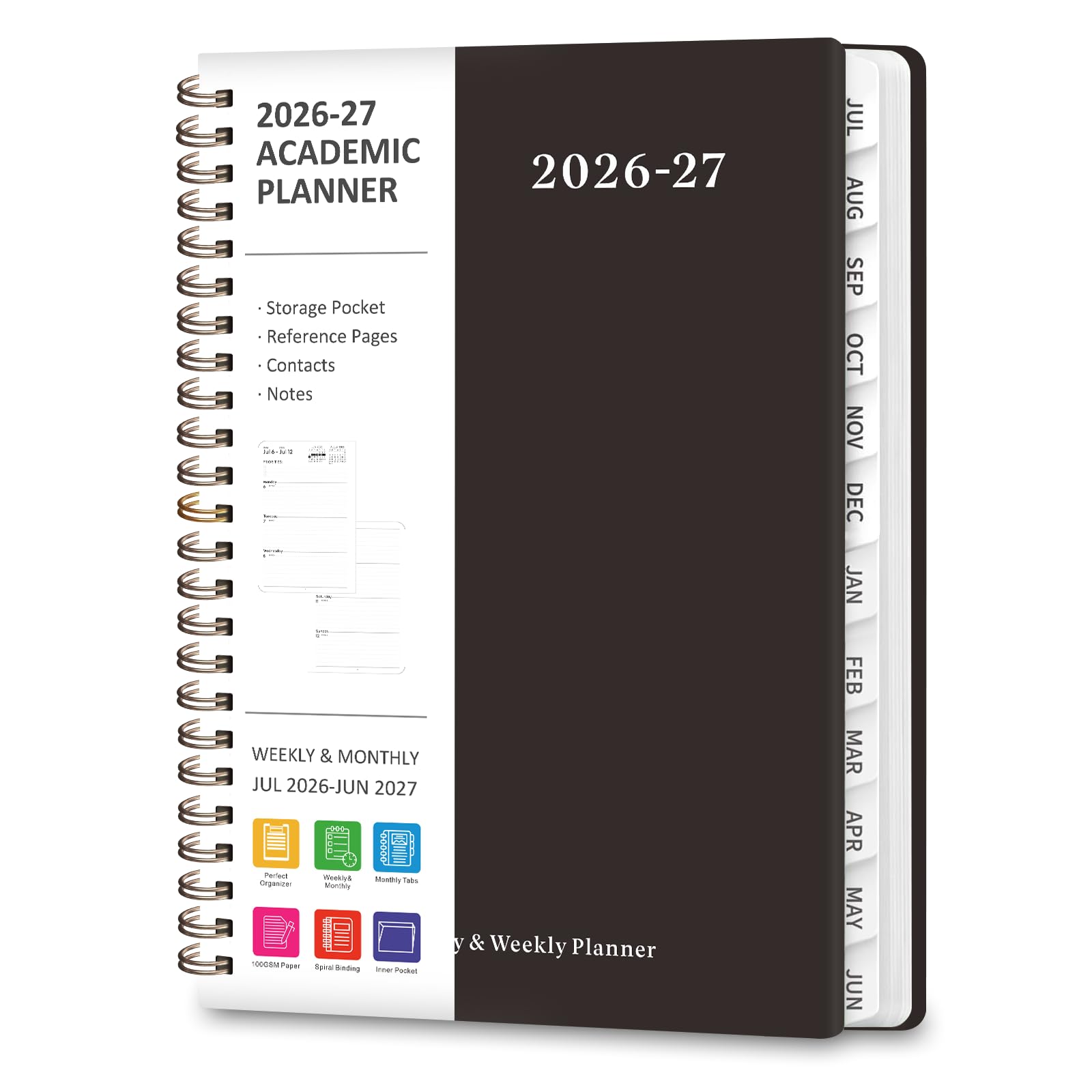 Planner 2026-2027, Agenda 2026-2027, Weekly & Monthly Academic Planner | JUL-JUN