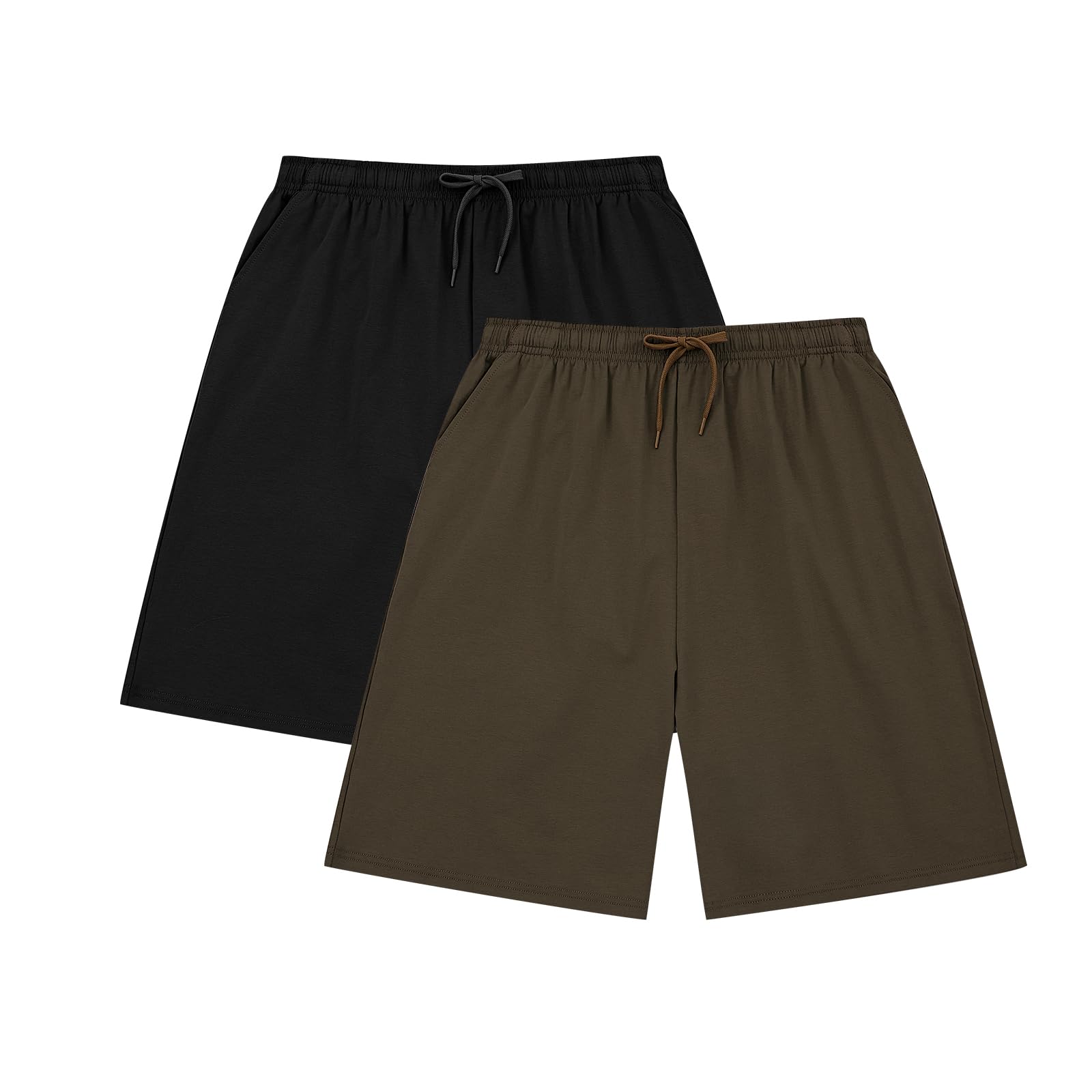HomyComy Men's Half Pants, Short Pants, Room Pants, Set of Two, Loungewear Botto